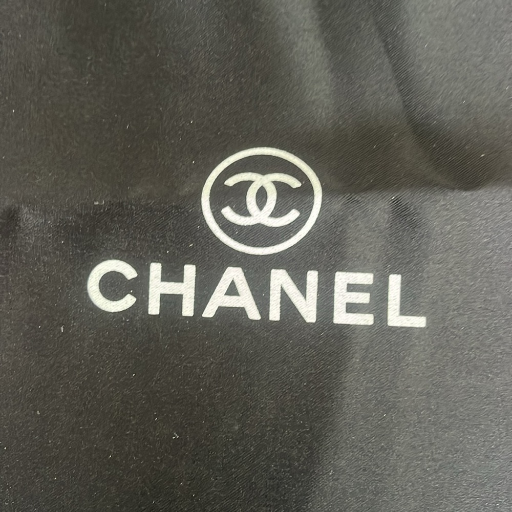 New Chanel black satin drawstring dust cover bag 11” x 14.5” - Picture 2 of 4